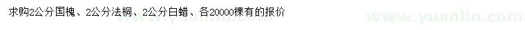 求購(gòu)國(guó)槐、法桐、白蠟