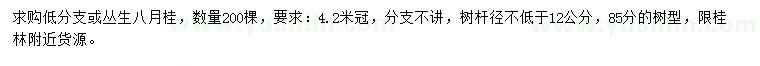 求購低分支或叢生八月桂