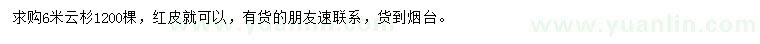 求購6米云杉