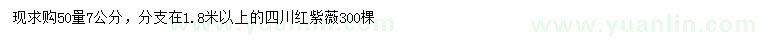 求購50量7公分紅紫薇