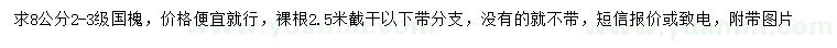 求購8公分國槐