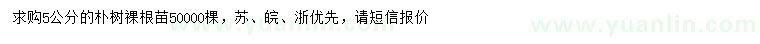 求購5公分樸樹
