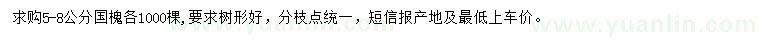 求購5-8公分國槐
