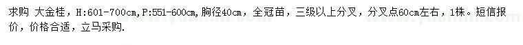 求購胸徑40公分大金桂