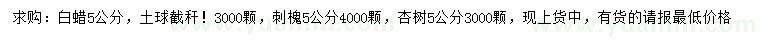 求購白蠟、刺槐、杏樹