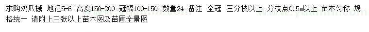 求購地徑5-6公分雞爪槭