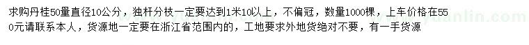 求購(gòu)50量10公分丹桂