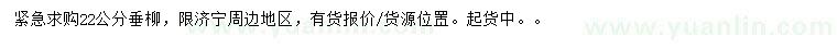 求購(gòu)22公分垂柳