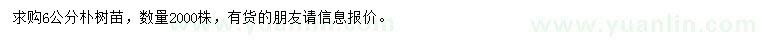 求購(gòu)6公分樸樹
