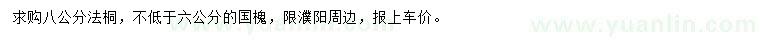 求購8公分法桐