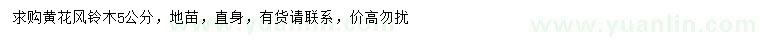 求購5公分黃花風鈴木