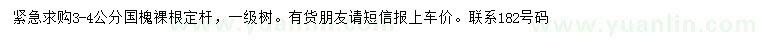 求購3-4公分國槐
