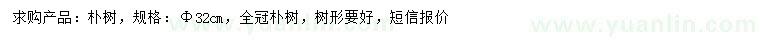 求購32公分樸樹