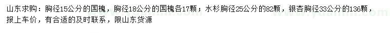 求購(gòu)國(guó)槐、水杉、銀杏