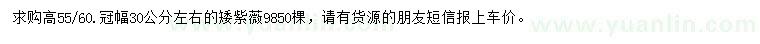 求購高55-60公分矮紫薇