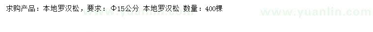 求購(gòu)15公分本地羅漢松