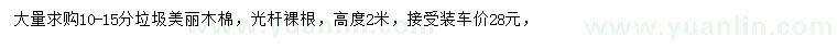 求購10-15公分美麗木棉