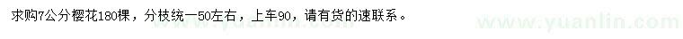 求購7公分櫻花