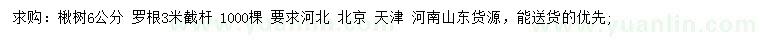 求購(gòu)6公分楸樹