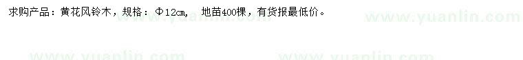 求購12公分黃花風鈴木