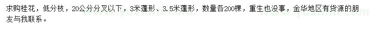 求購冠幅3、3.5米桂花
