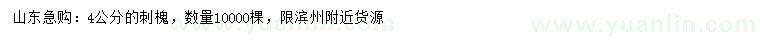 求購(gòu)4公分刺槐
