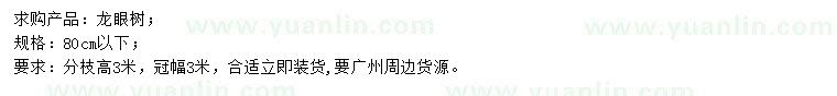 求購80公分以下龍眼樹