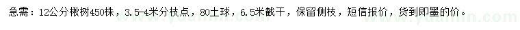 求購(gòu)12公分楸樹