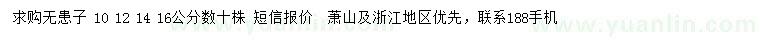 求購10、12、14、16公分無患子