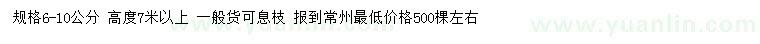 求購6-10公分水杉