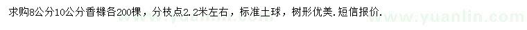 求購8、10公分香櫞