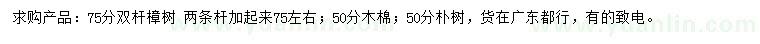 求購樟樹、木棉、樸樹
