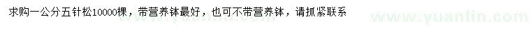 求購(gòu)1公分五針?biāo)? />
                        <br />
                        <label style=