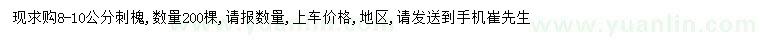求購8-10公分刺槐