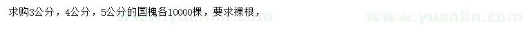 求購3、4、5公分國槐
