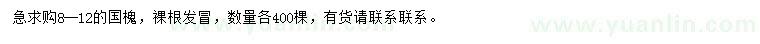 求購(gòu)8-12公分國(guó)槐