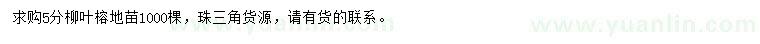 求購(gòu)5公分柳葉榕