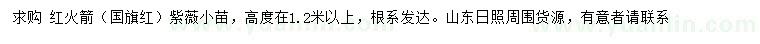 求購高1.2米以上紅火箭紫薇