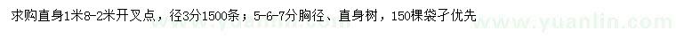 求購胸徑5、6、7公分尖葉桂