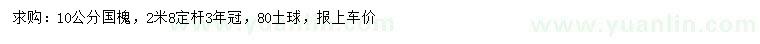 求購10公分國槐
