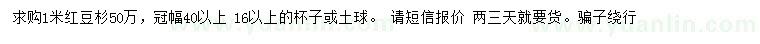 求購1米紅豆杉