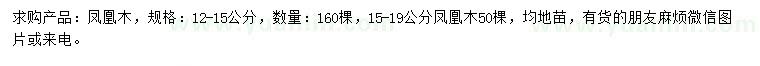 求購12-19公分鳳凰木