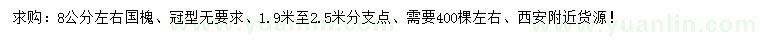 求購8公分左右國槐