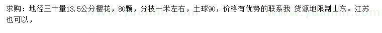求購地徑30量13.5公分櫻花