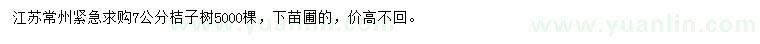 求購7公分桔子樹