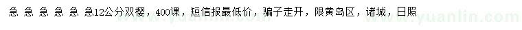求購12公分雙櫻