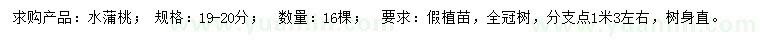 求購19-20公分水蒲桃