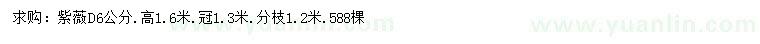求購地徑6公分紫薇