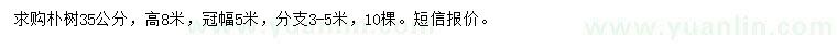 求購(gòu)35公分樸樹