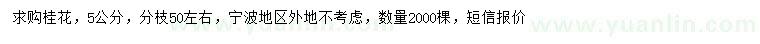 求購5公分桂花